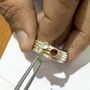 Personalised Birthstone Holi Sterling Silver Spinning Ring, thumbnail 4 of 12
