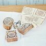 Fair Trade Handmade Set Of Three Wooden Printing Blocks, thumbnail 2 of 6
