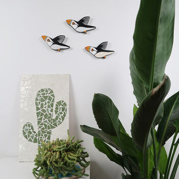Hand Painted Puffin Bird Wall Decoration, 3 of 7