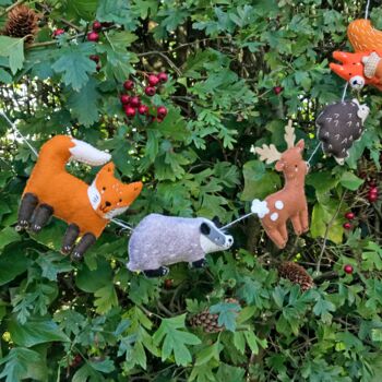 Sew Your Own Woodland Friends Garland Felt Sewing Kit, 4 of 12