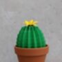 Origami Paper Cactus Plant With Flower, thumbnail 4 of 7