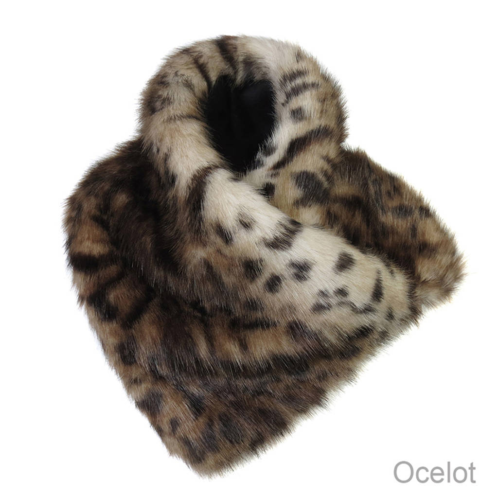 Luxuriously Soft Faux Fur Asymmetric Scarf By Helen Moore ...