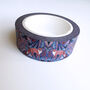 Blue Dusk Fox Washi Tape 15mm, thumbnail 2 of 6