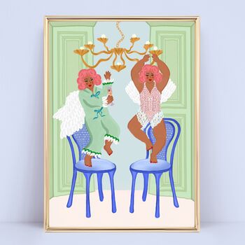 Brasserie Girls Art Print, 3 of 4