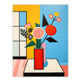 Floral Cubism Pop Art Cubist Vibrant Wall Art Print, thumbnail 6 of 6
