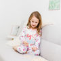 Personalised Floral Sibling Sister Girls Pyjamas / Pjs, thumbnail 3 of 7