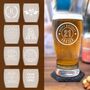 Personalised Pint Glass W/ Coaster 18th 21st 30th 40th, thumbnail 1 of 12