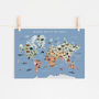 Wildlife Map Of The World Print, thumbnail 2 of 5