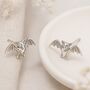 Sterling Silver Bat Stud Earrings, thumbnail 1 of 5