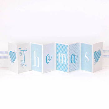 Personalised Boy's Name Banner Card, 3 of 7