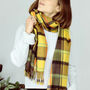 Personalised Check Hand Twist Fringe Scarf, thumbnail 2 of 7