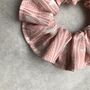 Pink Snowdrop Liberty Cotton Hair Scrunchie, thumbnail 2 of 2