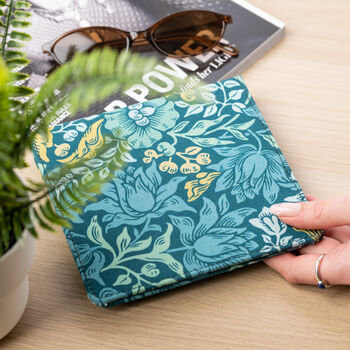 Blue Badge Permit Wallet In William Morris Mallow Teal, 3 of 6