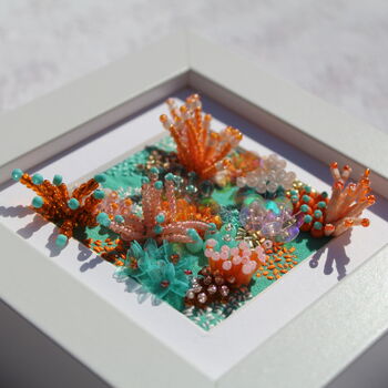 Turquoise Embroidered Coral Reef, 4 of 7