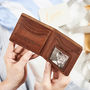 Personalised Leather Wallet With Metal Photo, thumbnail 4 of 5