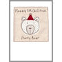 Personalised Polar Bear Christmas Card For Him Or Her, thumbnail 2 of 8