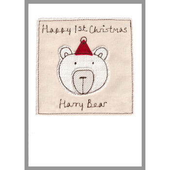 Personalised Polar Bear Christmas Card For Him Or Her, 2 of 8