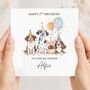 Dogs Birthday Card, Party Dogs Card For Son, Nephew, Grandson Any Relationship, thumbnail 1 of 4