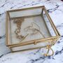 Antique Glass And Gold Finish Jewellery Box, thumbnail 8 of 10