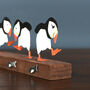 Trio Puffin Party Freestanding Decoration, thumbnail 3 of 3