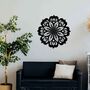 Round Wooden Mandala Modern Flower Wall Art Decor, thumbnail 3 of 10