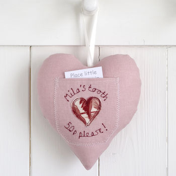 Personalised Tooth Fairy Pocket Heart Gift, 9 of 12