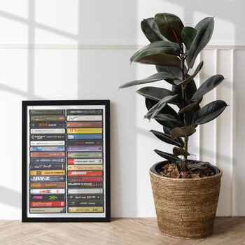 25th Birthday 2001 Music Print Personalised Gift, 7 of 9