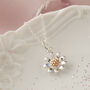 Dainty Gold And Silver Daisy Necklace, thumbnail 1 of 12