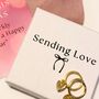 Christmas Gift Heart Earrings In Sterling Silver Or Gold, thumbnail 6 of 6
