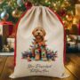 Personalised Labradoodle In Christmas Lights, thumbnail 3 of 8