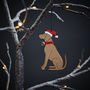 Vizsla Dog Christmas Tree Decoration Personalisation Available, thumbnail 3 of 4