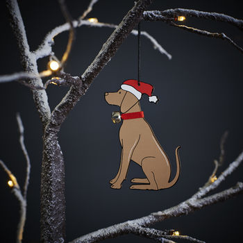 Vizsla Dog Christmas Tree Decoration Personalisation Available, 3 of 4