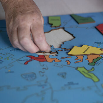 Map Of The World Wooden Jigsaw Puzzle, 9 of 9