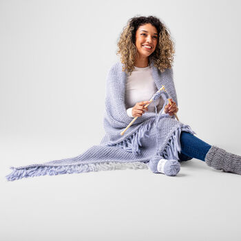Chunky Blanket Easy Knitting Kit, 6 of 10