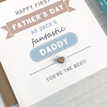 First Father's Day Typographical Card, 2 of 4