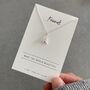 Eiffel Tower Silver Necklace With A Choice Of Message Card, thumbnail 6 of 8