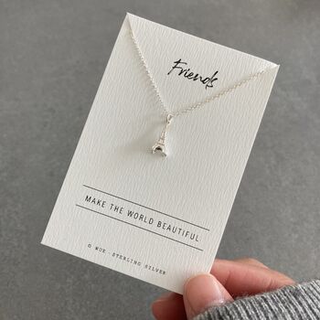 Eiffel Tower Silver Necklace With A Choice Of Message Card, 6 of 8
