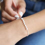 Personalised Freshwater Pearl Silver Plated Bracelet, thumbnail 3 of 5