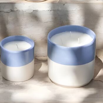 Mediterranean White Clay Scented Candle 'Levander', 4 of 4