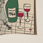 Personalised 70th Birthday Birth Year Illustrated Wine Print, thumbnail 4 of 9