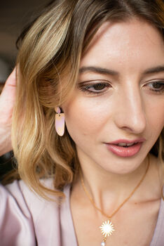 'Kelly' Pink And Orange Sustainable Earrings, 6 of 9