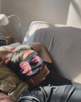 Jimmy C Hearts In Space Print Soft And Breathable Tencel Sleep Mask, 4 of 5