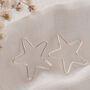 Small Star Sterling Silver Sleeper Earrings, thumbnail 8 of 12