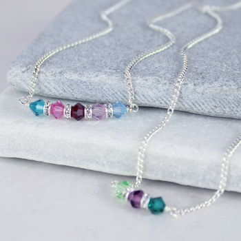 Family Birthstone Bar Necklace, 5 of 11