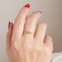 Matte Gold Plated Silver Chocolate Diamond Ring, thumbnail 7 of 9