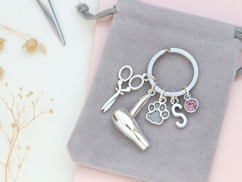 Dog Groomer Personalised Keyring Pet Grooming Gift, 6 of 11