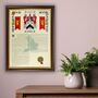 Framed Surname History Scroll With Coat Of Arms, thumbnail 6 of 12
