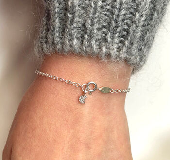 Sterling Silver Tiny Full Or Half Moon Bracelet, 11 of 12