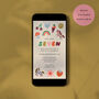 Digital Download Birthday Party Invite With Unicorns, Rainbows And Cute Icons, thumbnail 2 of 5