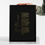 Favourite Poem, Song, Vows, Custom Metallic Gold Print, thumbnail 4 of 9